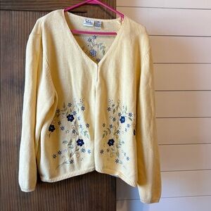 Vintage Christopher and Bank’s Woman’s Hand Embroidered floral Sweater